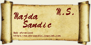 Majda Sandić vizit kartica